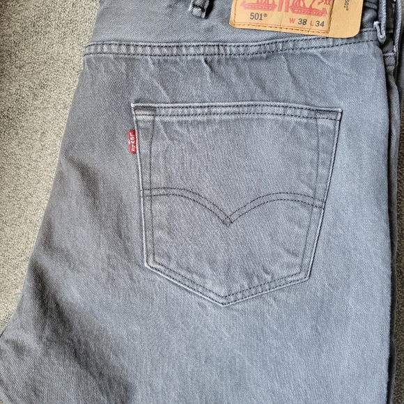 Levi's 501 Men's Gray Vintage Button Fly Jeans Size 38 - Picture 12 of 14